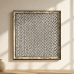 Longing Pattern Framed Rug – 38x38 cm
