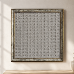Artisan Pattern Framed Rug – 38x38 cm