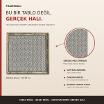 Baklava Pattern Framed Rug – 38x38 cm