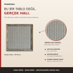 Artisan Pattern Framed Rug – 38x38 cm