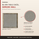Longing Pattern Framed Rug – 38x38 cm