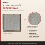 FrameHalı Sarım Desen Halı Çerçeve – 38x38 cm