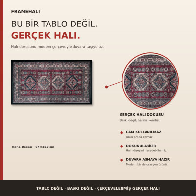 FrameHalı Hane Desen Halı Çerçeve – 84x153 cm