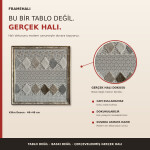 FrameHalı Kilim Desen Halı Çerçeve – 48x48 cm