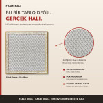 FrameHalı Petek Desen Halı Çerçeve – 38x38 cm