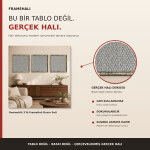 Geometrik 3'lü FrameHalı Duvar Seti