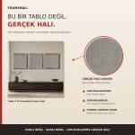 Sade 3'lü FrameHalı Duvar Seti