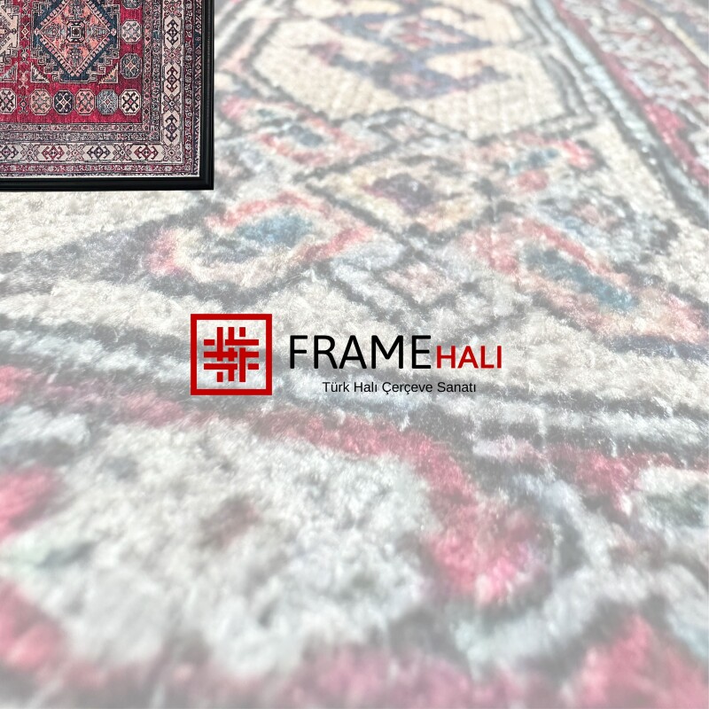 Hane Desen Halı Çerçeve – 84x153 cm
