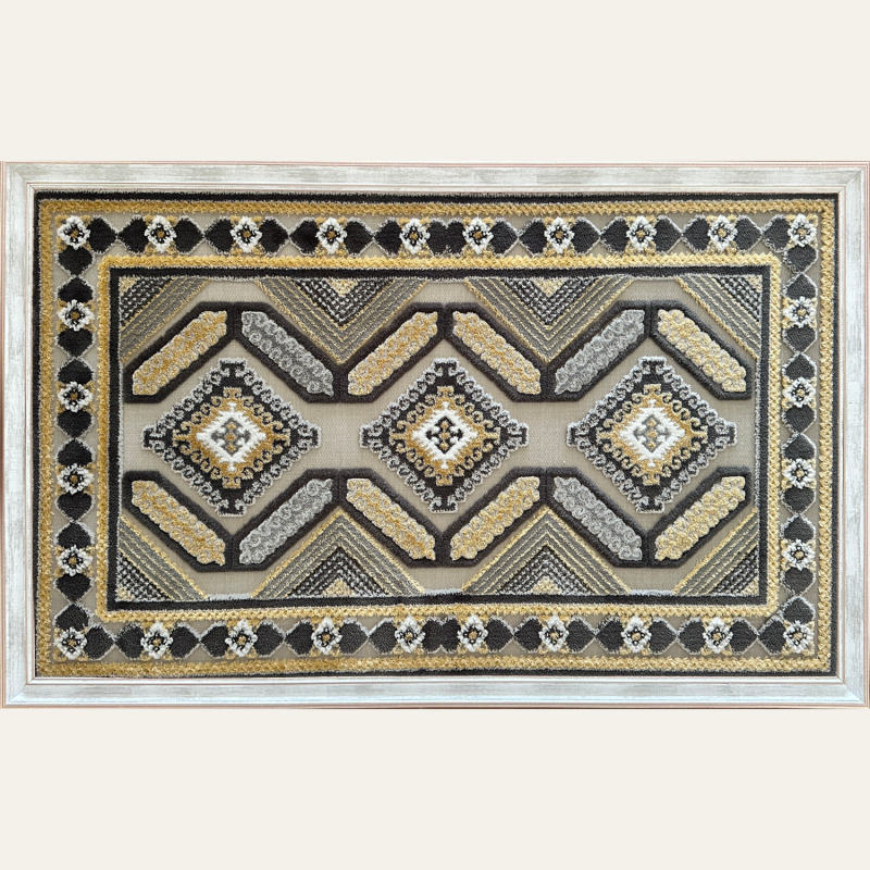 Simetri Desen Halı Çerçeve – 48x48 cm