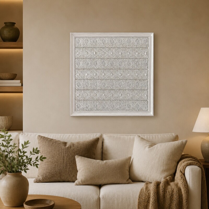FrameHalı Zaman Desen Halı Çerçeve – 38x38 cm